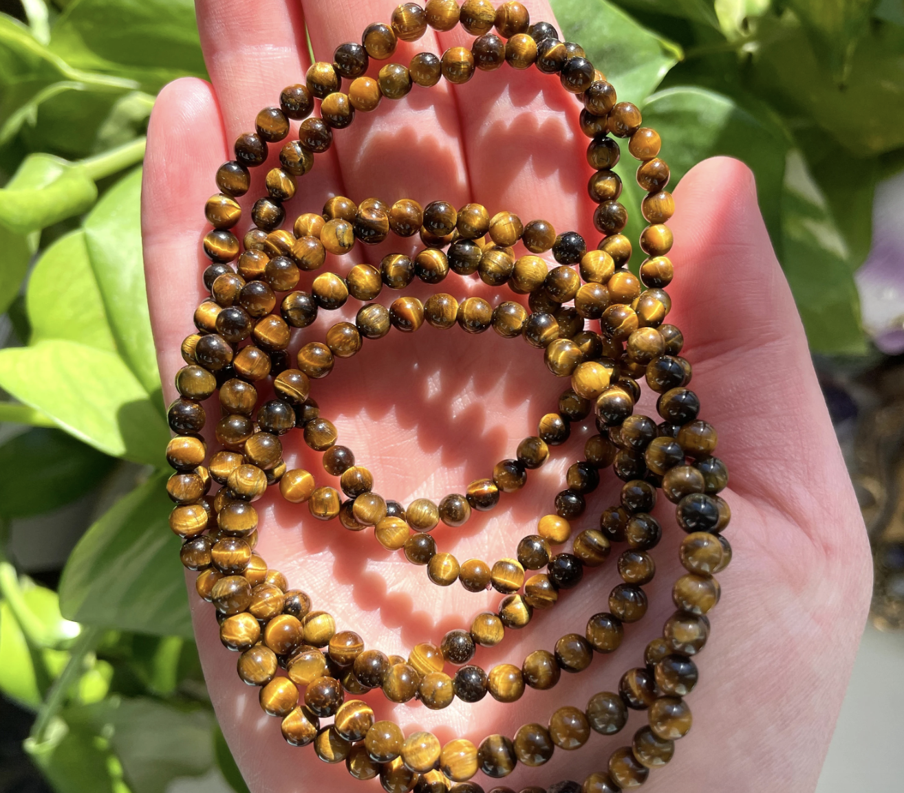 Tigers Eye Crystal Bracelet | 4mm Beads