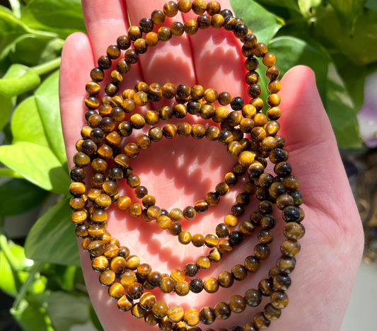 Tigers Eye Crystal Bracelet | 4mm Beads