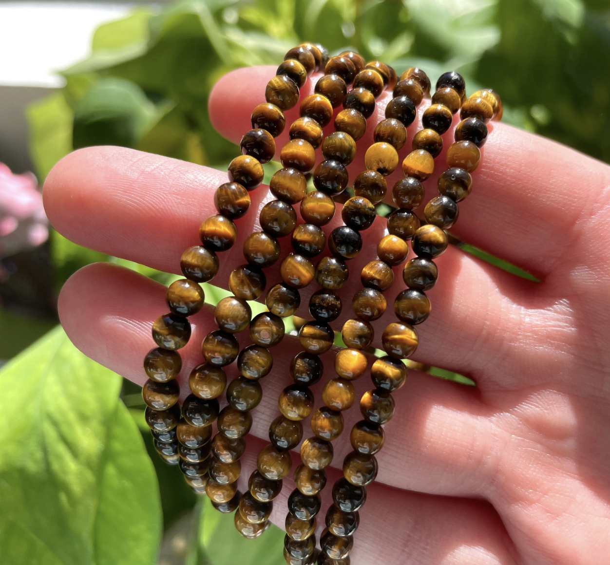 Tigers Eye Crystal Bracelet | 4mm Beads