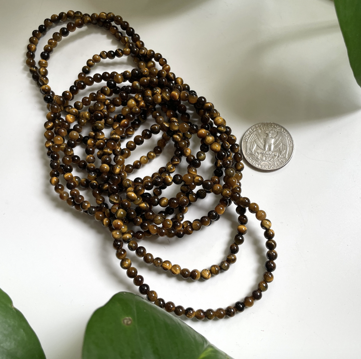 Tigers Eye Crystal Bracelet | 4mm Beads