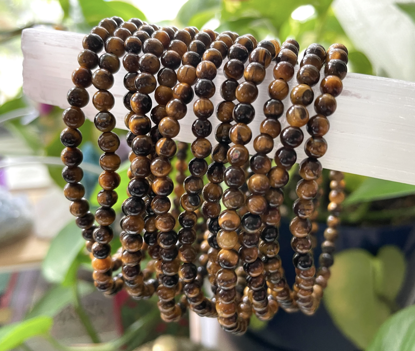 Tigers Eye Crystal Bracelet | 4mm Beads
