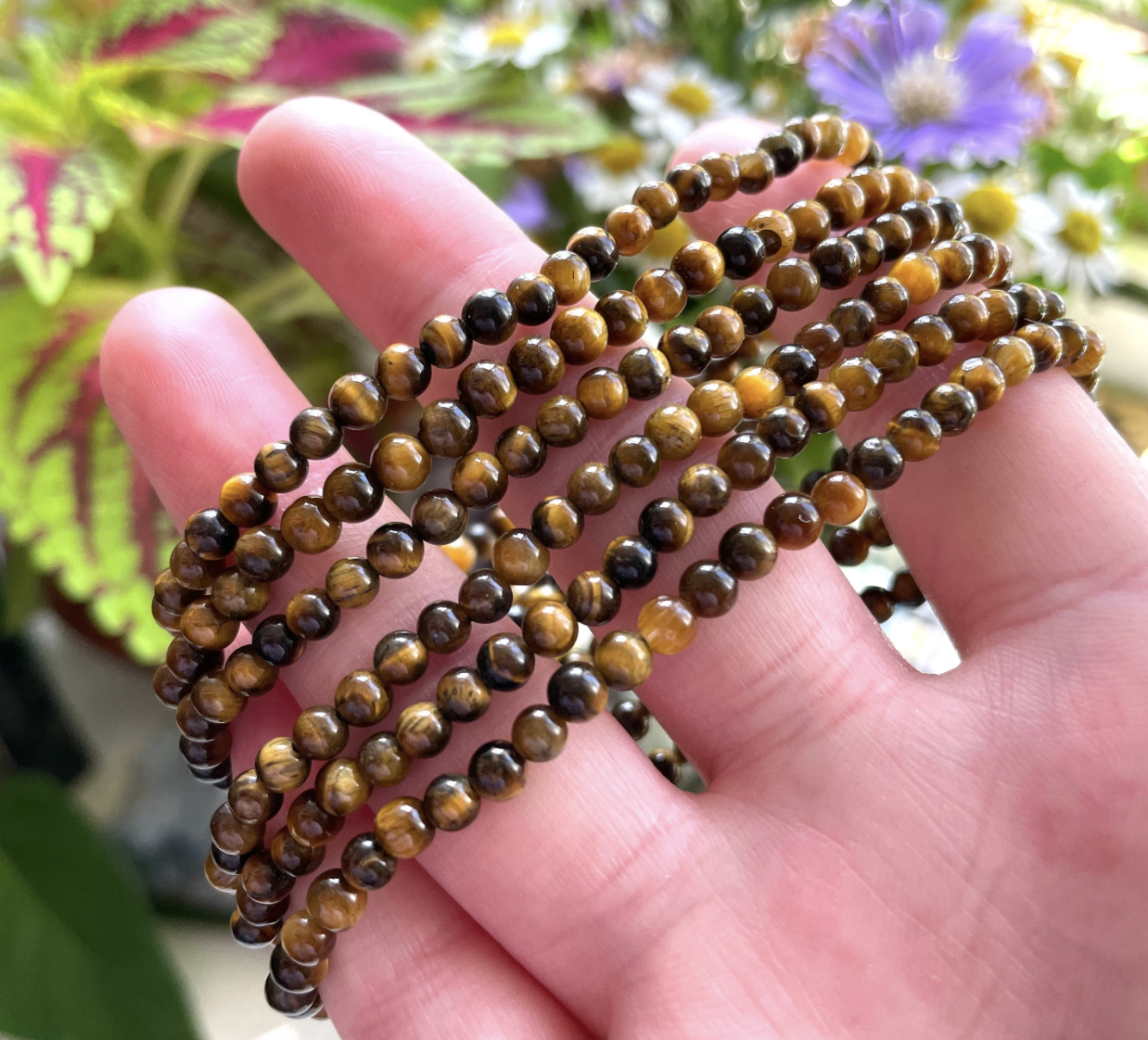 Tigers Eye Crystal Bracelet | 4mm Beads