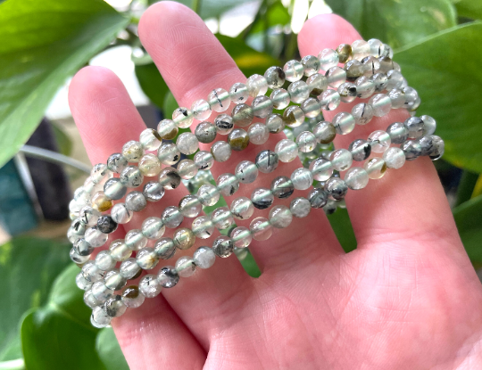 Prehnite Crystal Bracelet | 4mm Beads