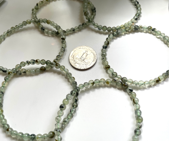 Prehnite Crystal Bracelet | 4mm Beads
