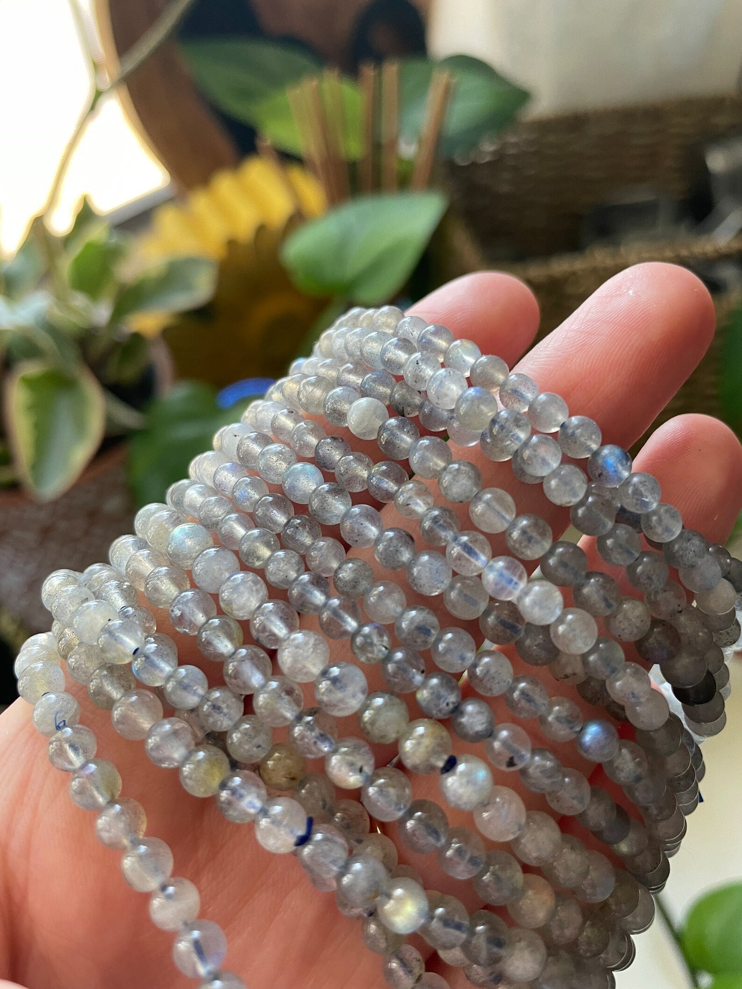Labradorite Crystal Bracelet | 4mm Beads