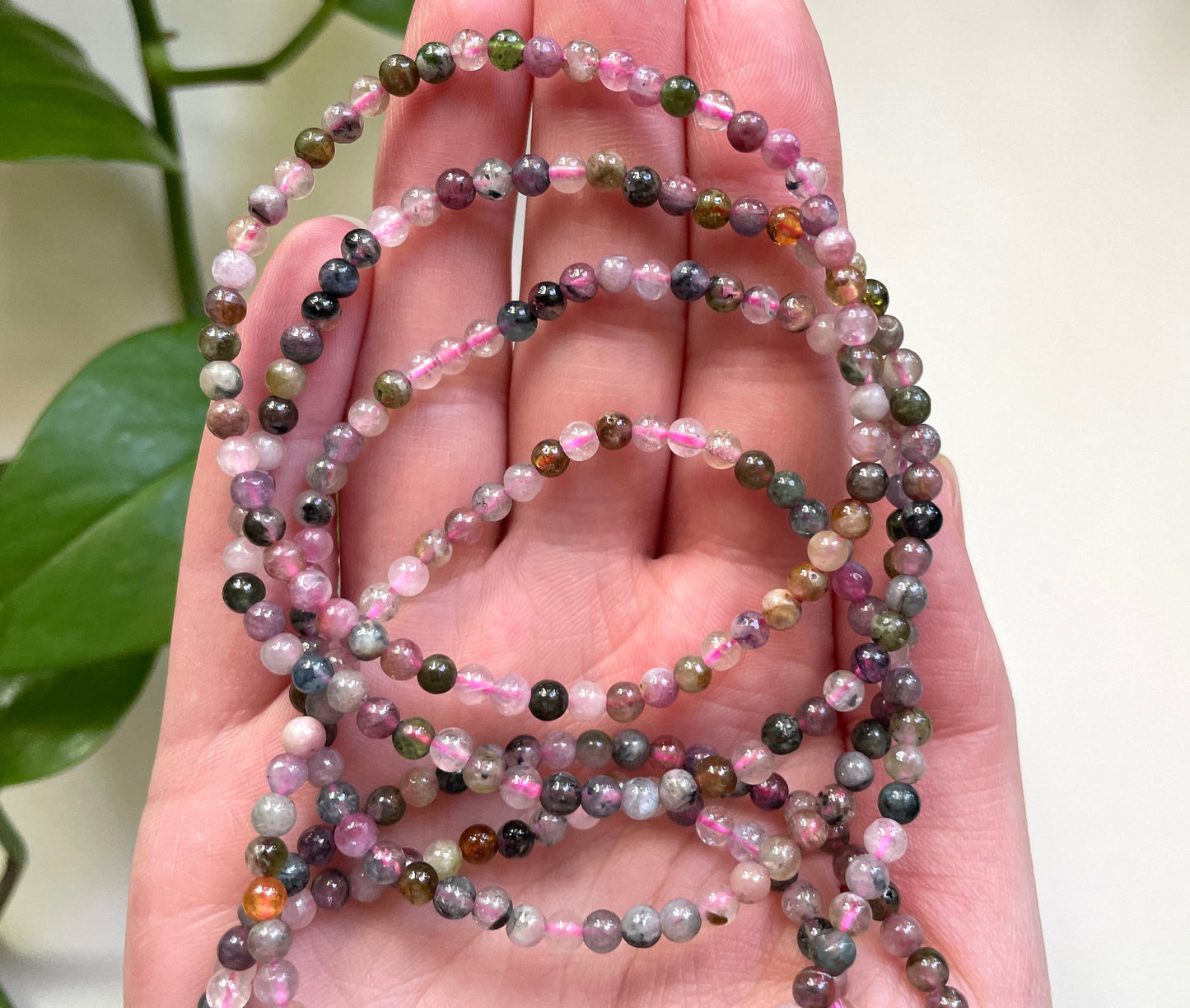 Watermelon Tourmaline Bracelet | 4mm Beads