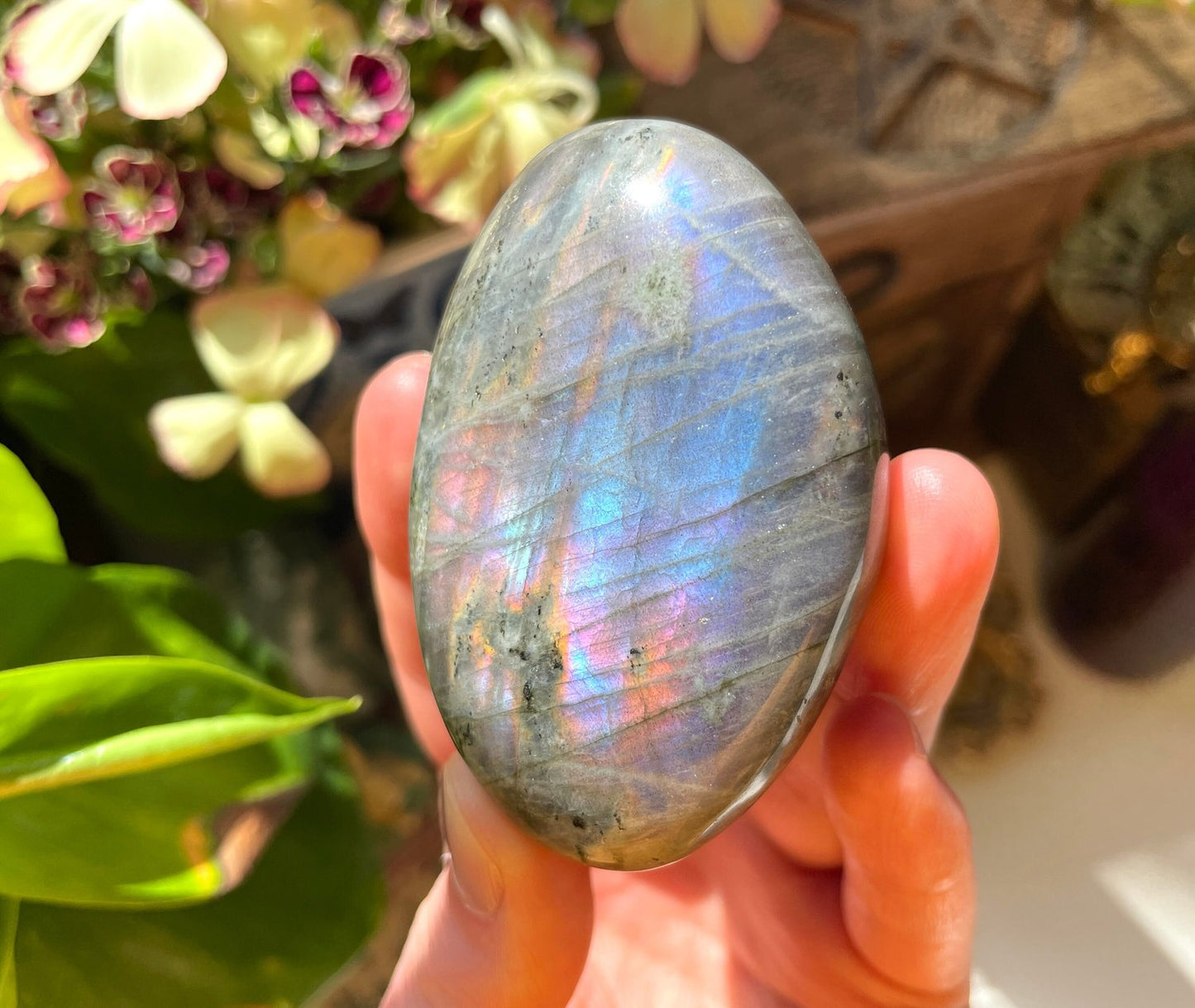 Labradorite Palm Stone