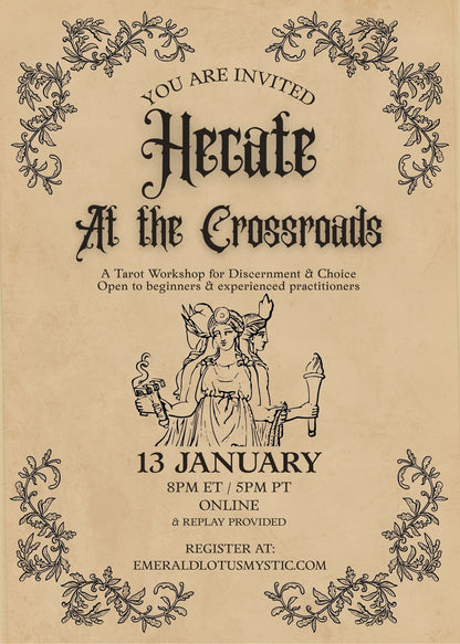 PRESALE: Hecate at the Crossroads — Live Deity Tarot Workshop