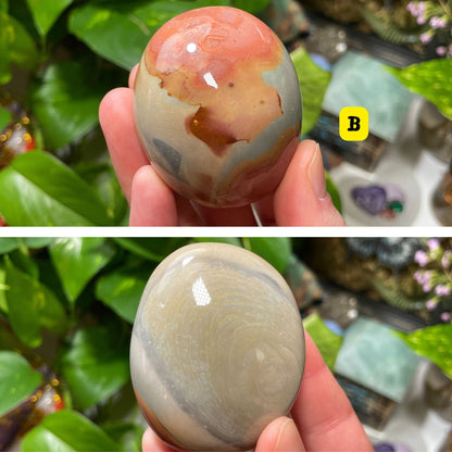 Polychrome Jasper Palm Stone