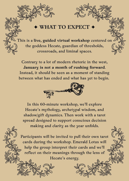 PRESALE: Hecate at the Crossroads — Live Deity Tarot Workshop