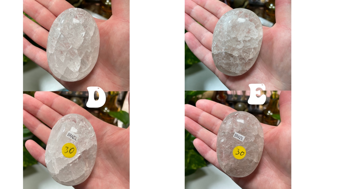 Fire and Ice Quartz Palm Stone (Choose Your Stone)