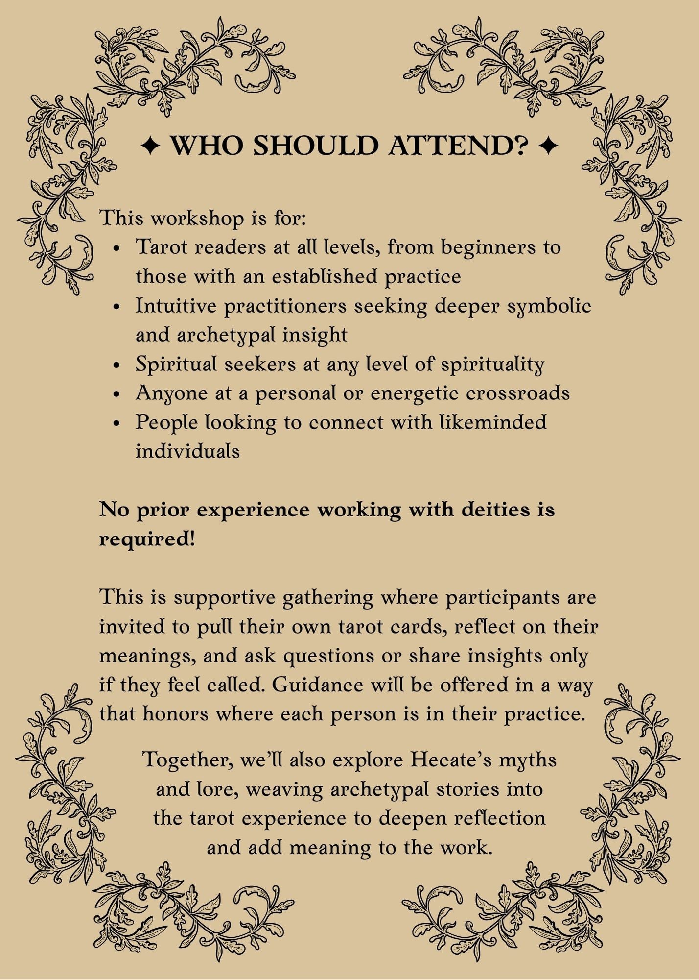 PRESALE: Hecate at the Crossroads — Live Deity Tarot Workshop