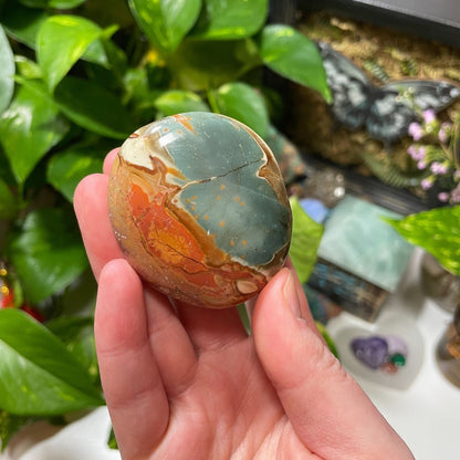 Polychrome Jasper Palm Stone