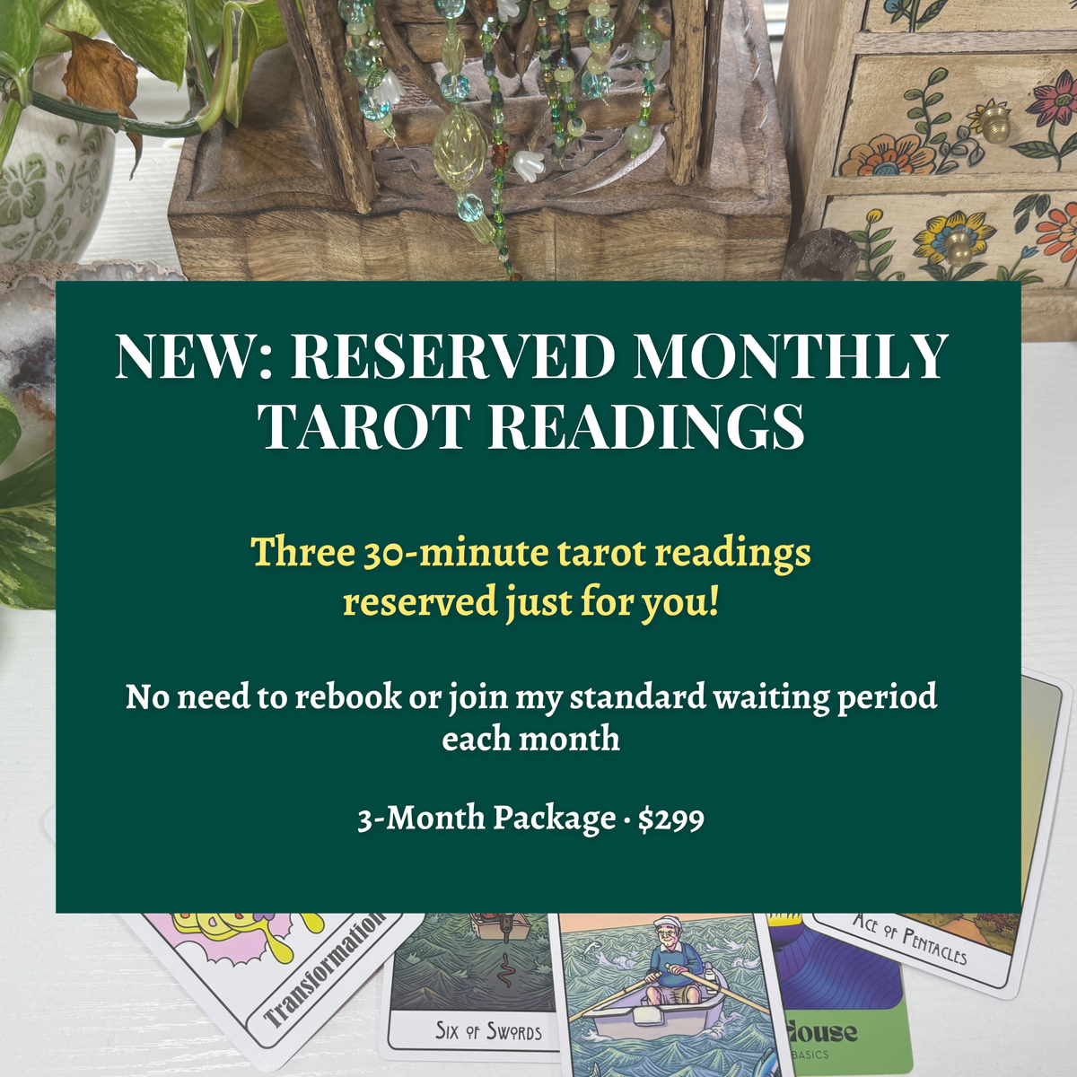 Monthly Tarot Check-In - 3 Month Package