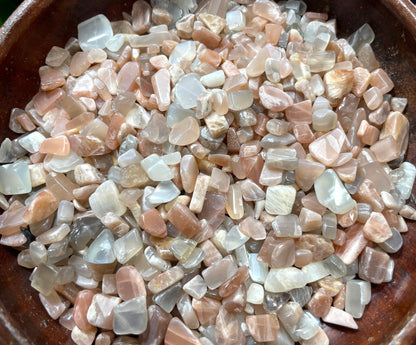 Peach Moonstone Crystal Chips 8-15mm