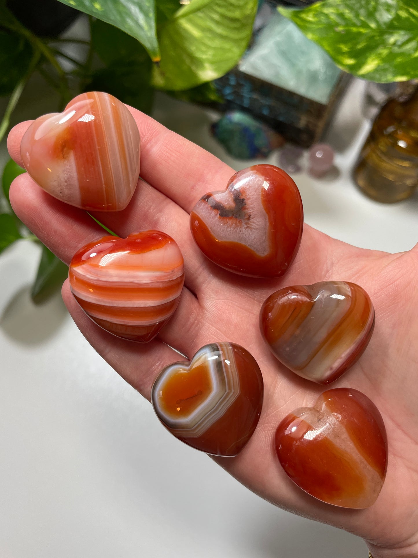 Carnelian Heart Carving