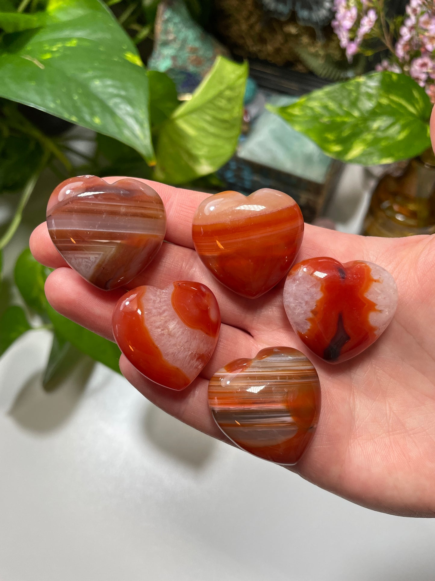 Carnelian Heart Carving