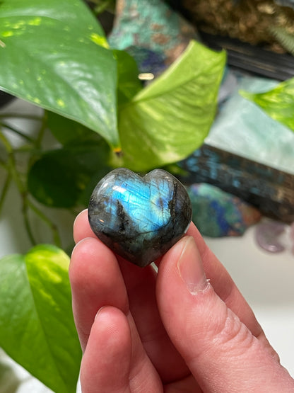 Labradorite Heart Carving