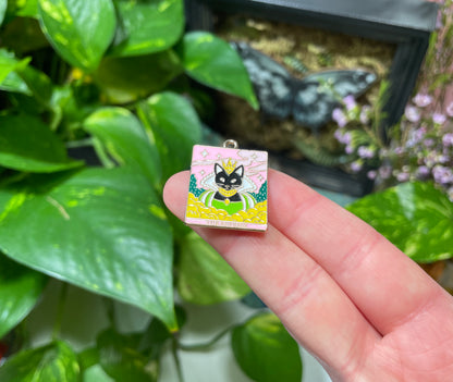 Pink Tarot Cat Charm