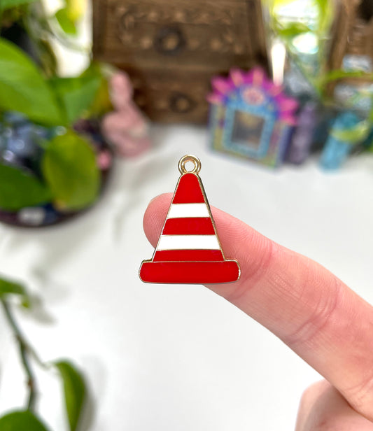 Caution Ahead – Traffic Cone Charm