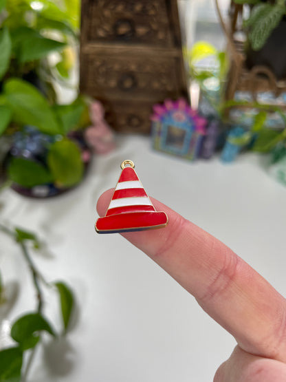 Caution Ahead – Traffic Cone Charm
