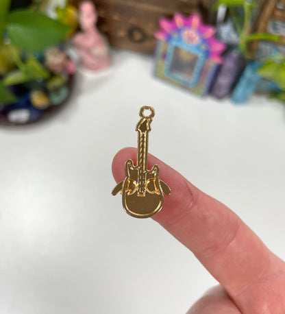 Winged Guitar Charm