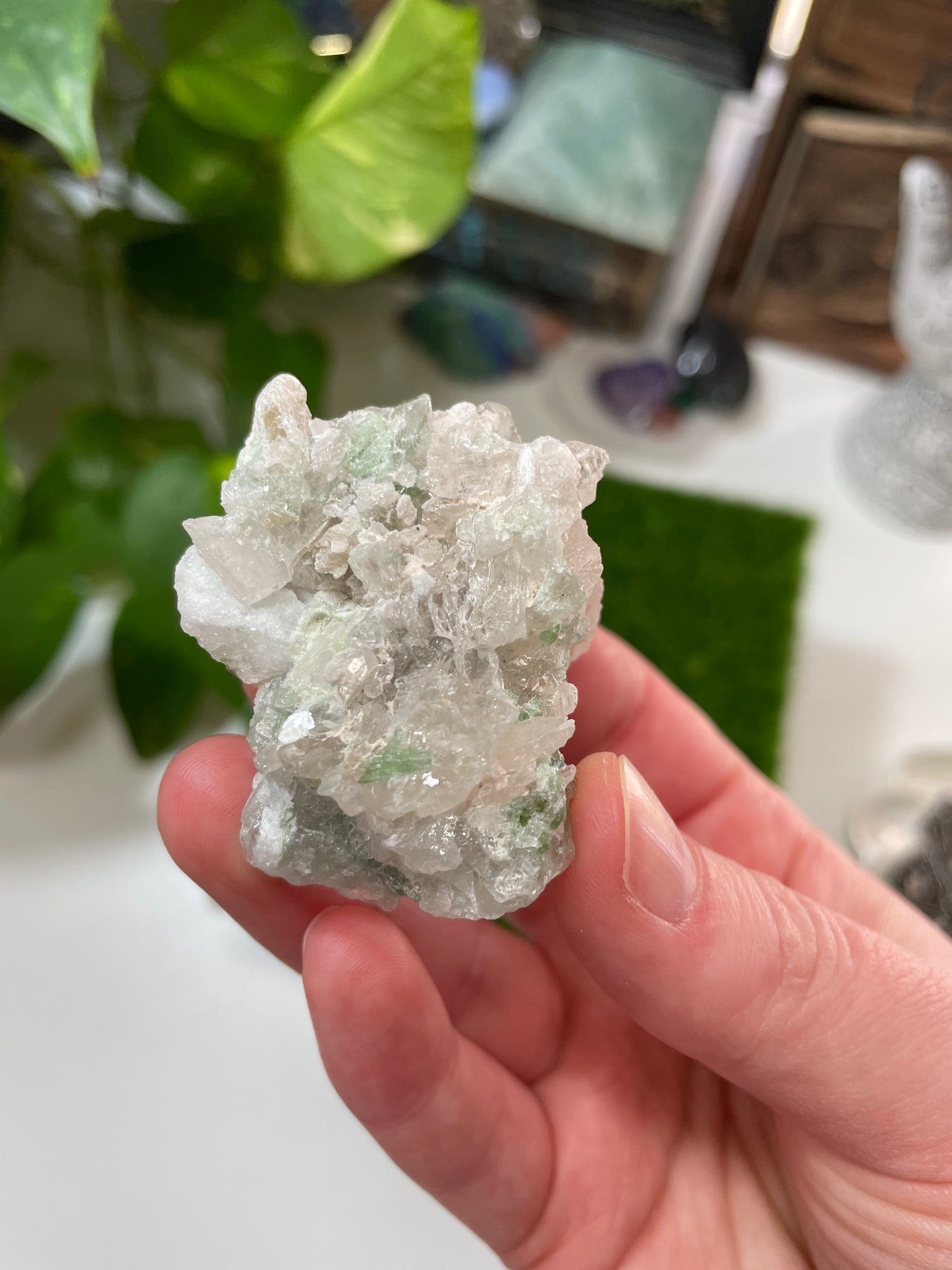 Green Tourmaline with Kunzite