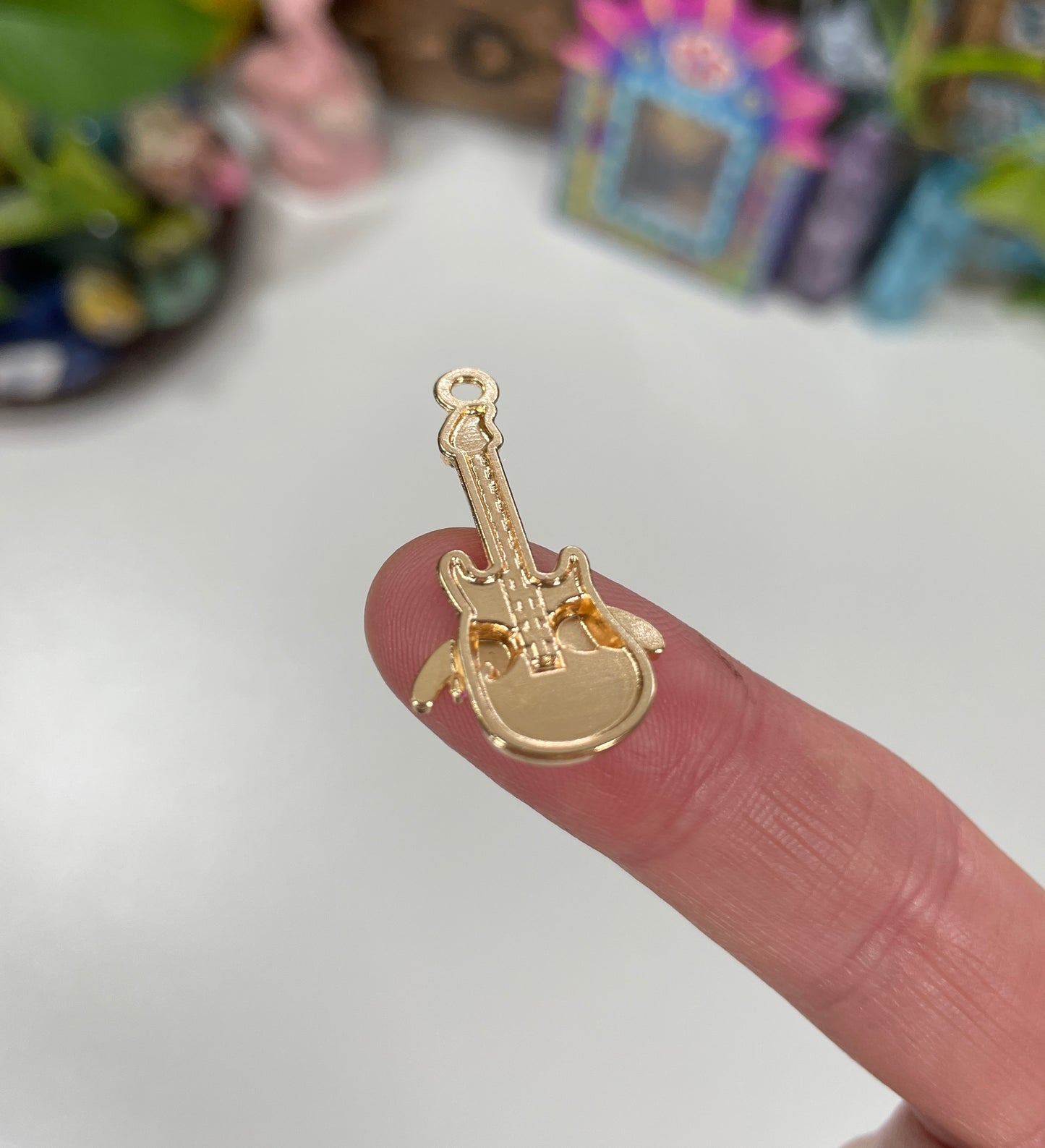 Winged Guitar Charm
