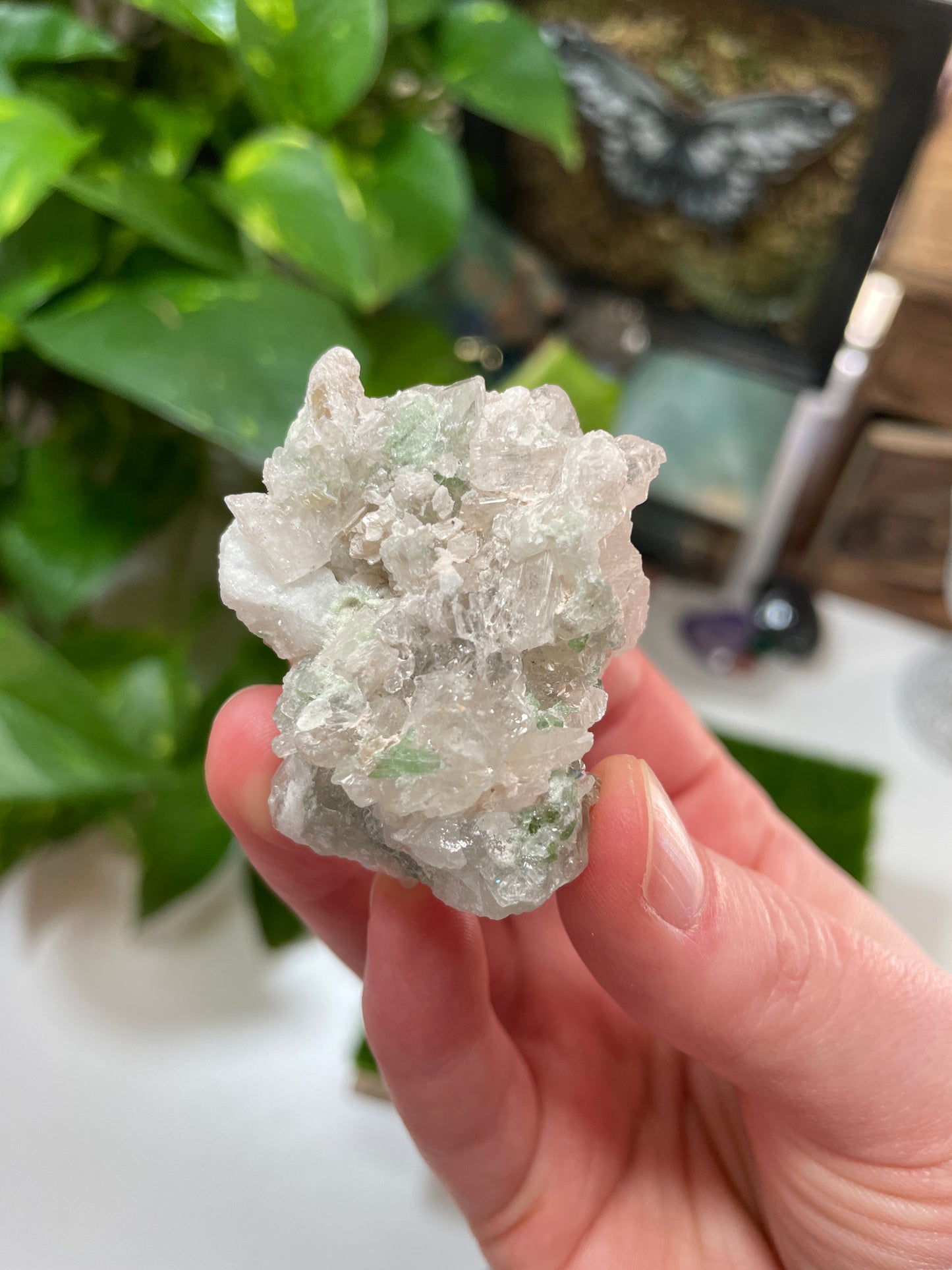 Green Tourmaline with Kunzite