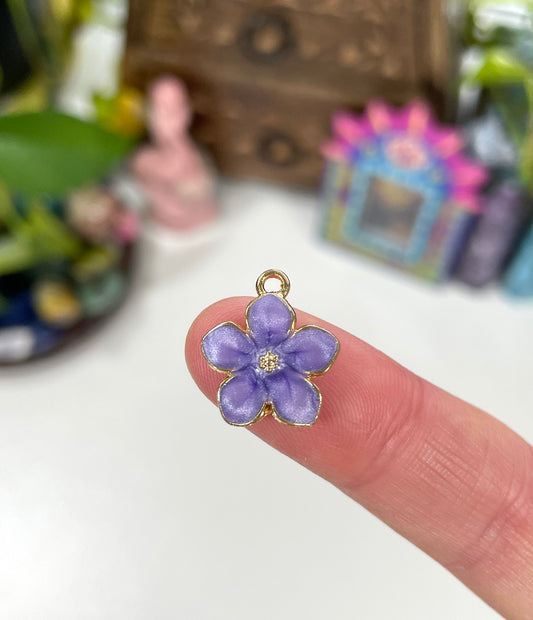 Forget Me Not Flower Charm