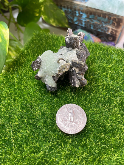 Prehnite on Epidote A