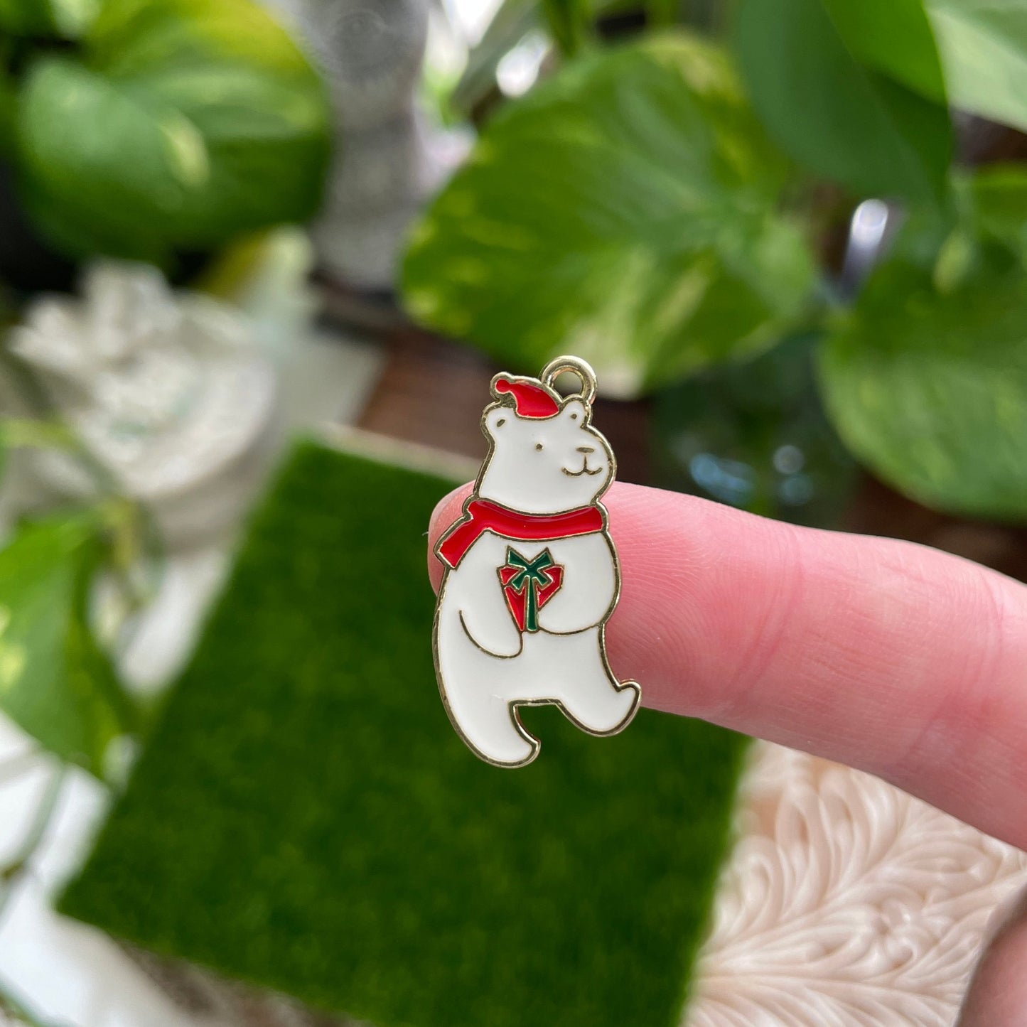 Polar Bear Holiday Charm