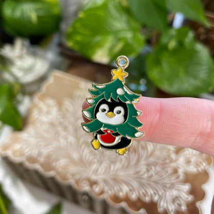 Penguin in Tree Charm