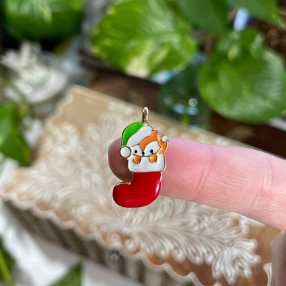 Fox in Stocking Charm