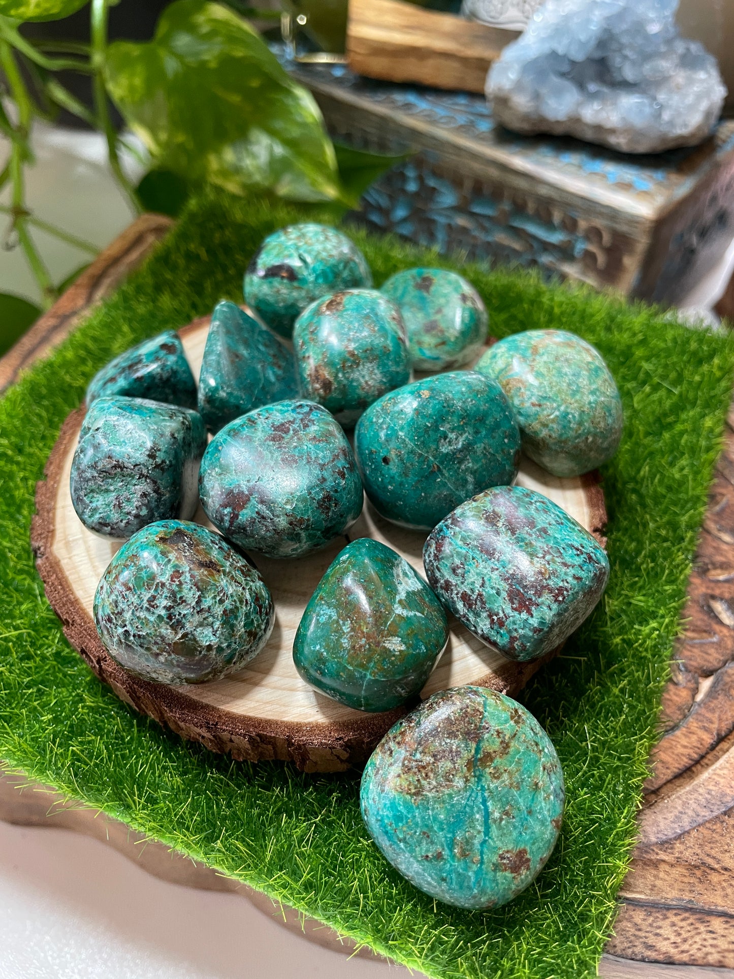 Chrysocolla Crystal Tumble