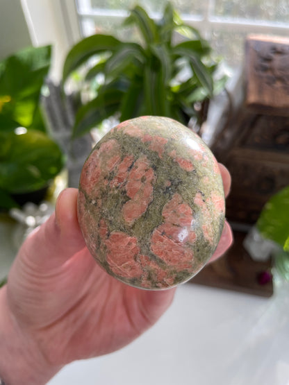 Unakite Palm Stone