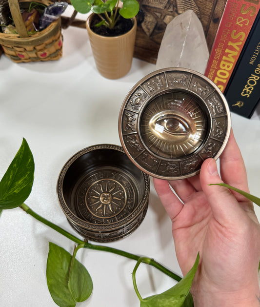 All-Seeing Eye Zodiac Trinket Box