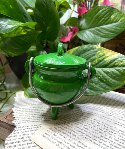 Green Cast Iron Cauldron