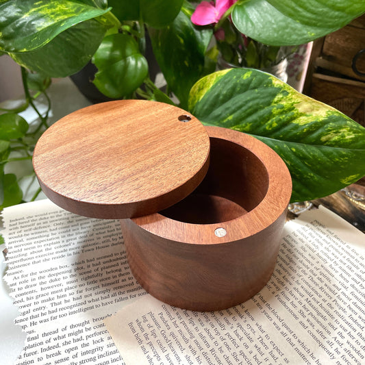 Acacia Wood Swivel Box