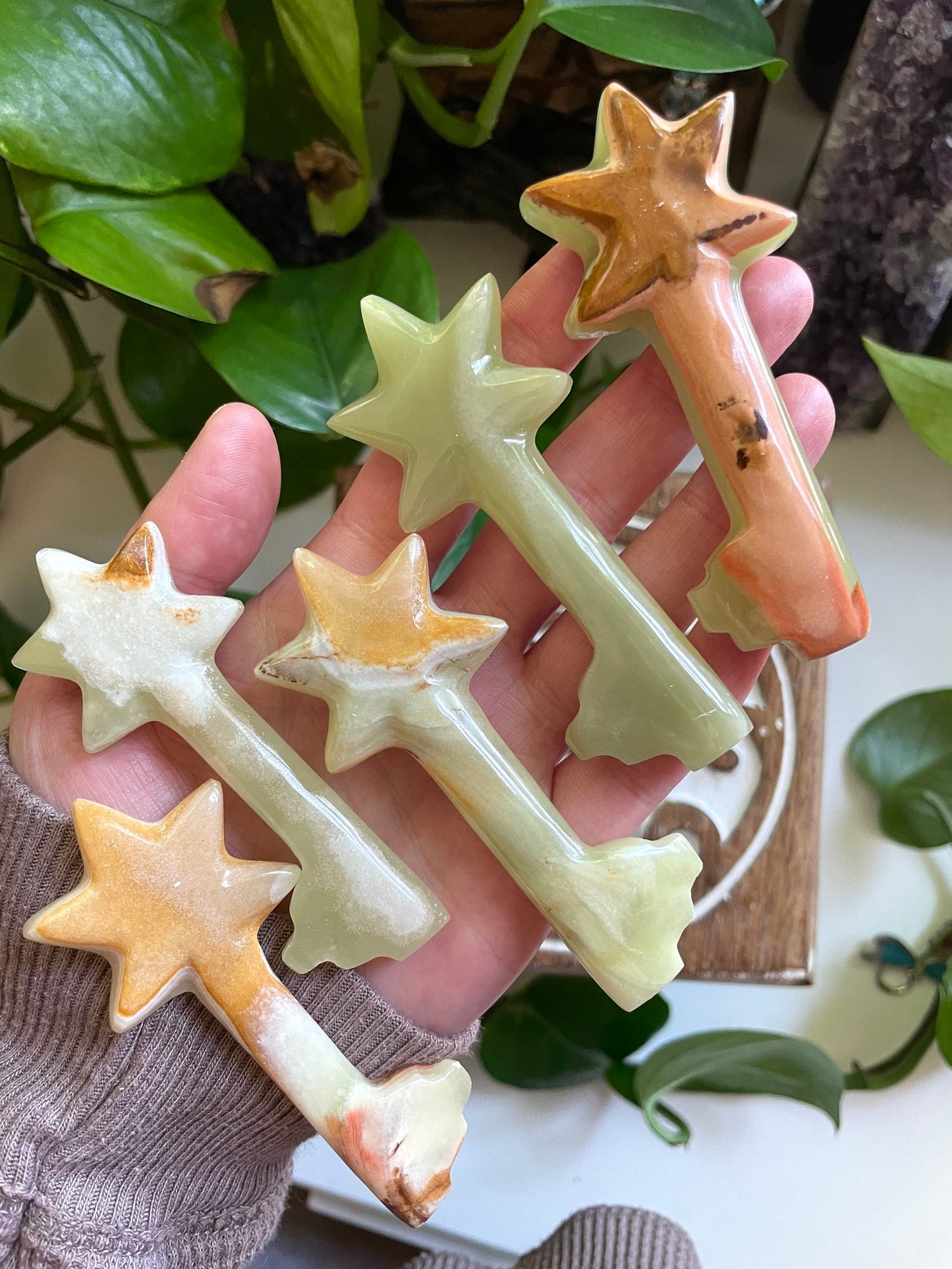 Banded Calcite Star Keys