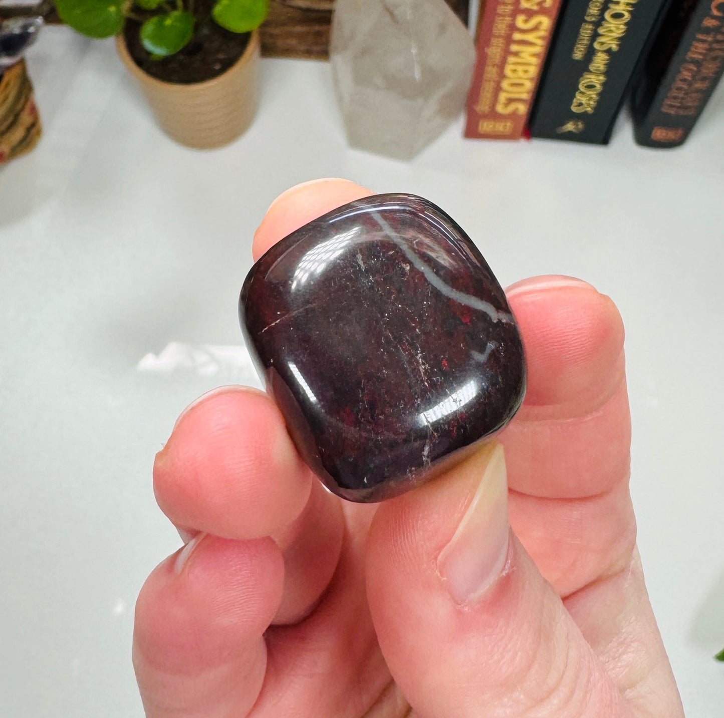 Hematite with Red Jasper Tumble