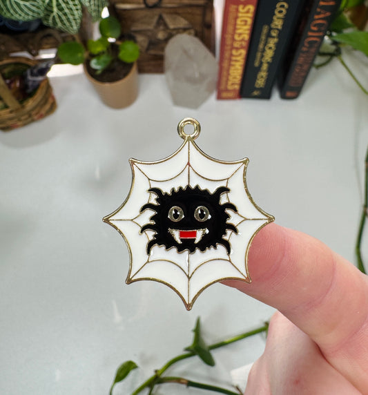 Spider in Web Charm