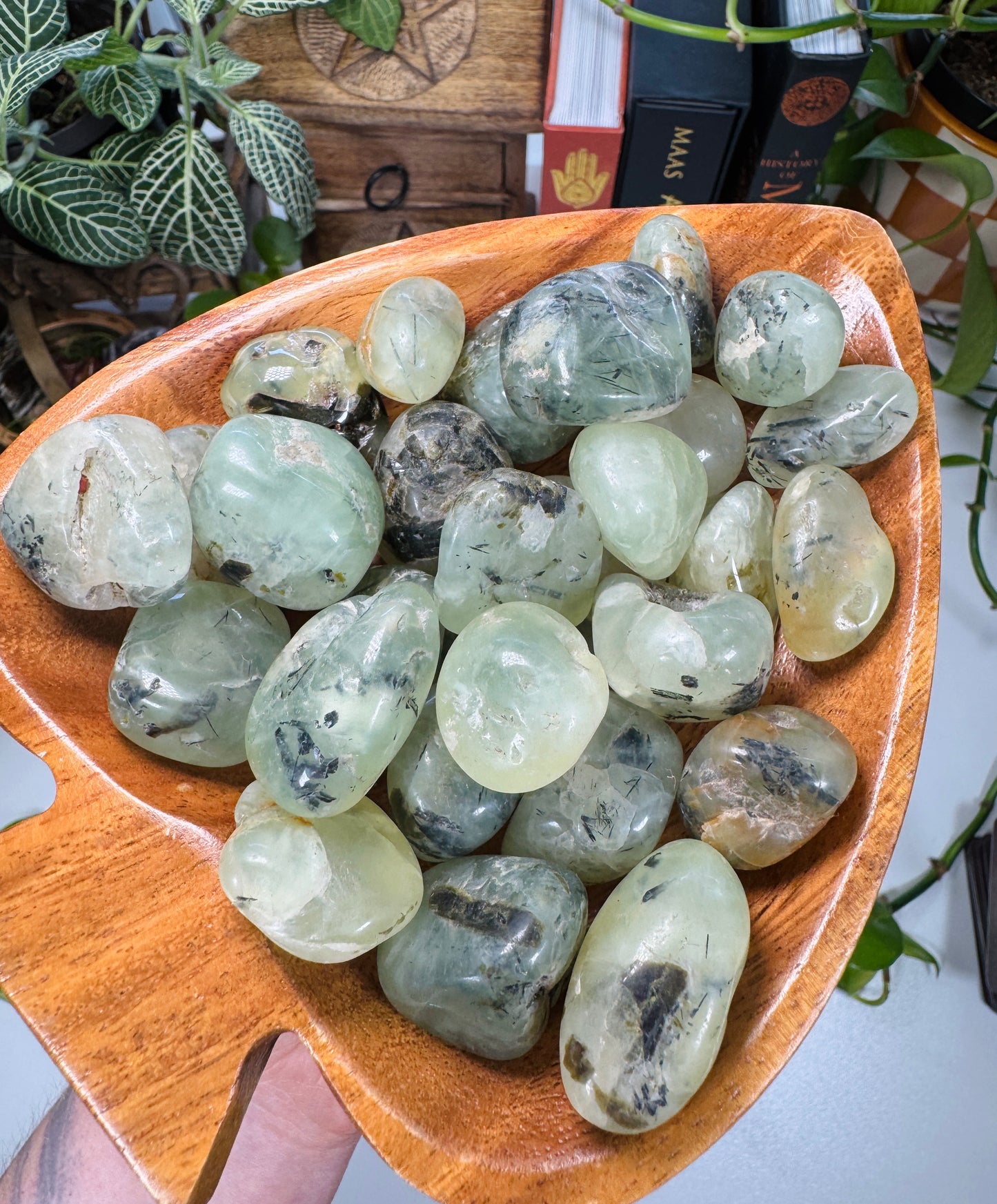 Prehnite with Epidote Tumble