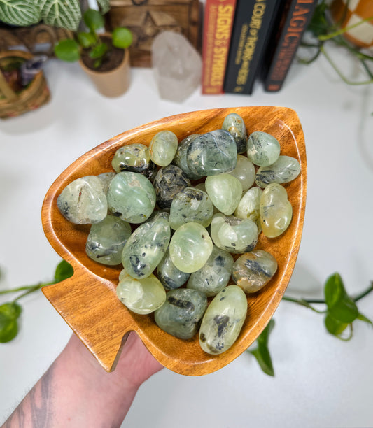 Prehnite with Epidote Tumble