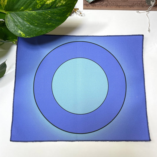 Blue Plain Bullseye Casting Cloth
