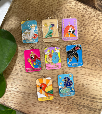 Bird Tarot Card Charm