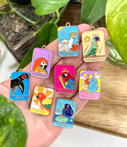 Bird Tarot Card Charm