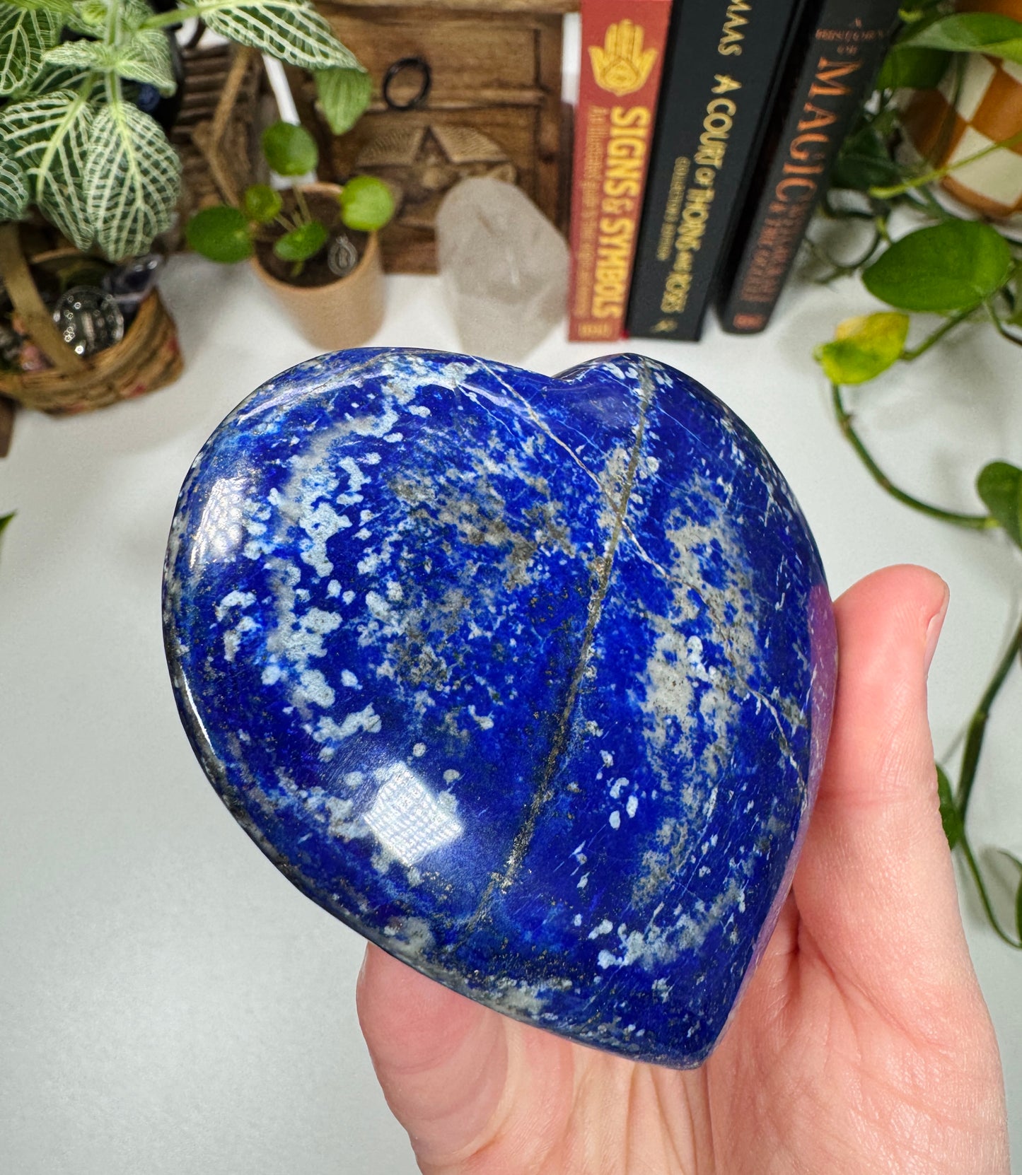 Large Lapis Lazuli Heart Carving