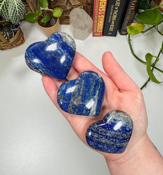 Lapis Lazuli Heart Carving