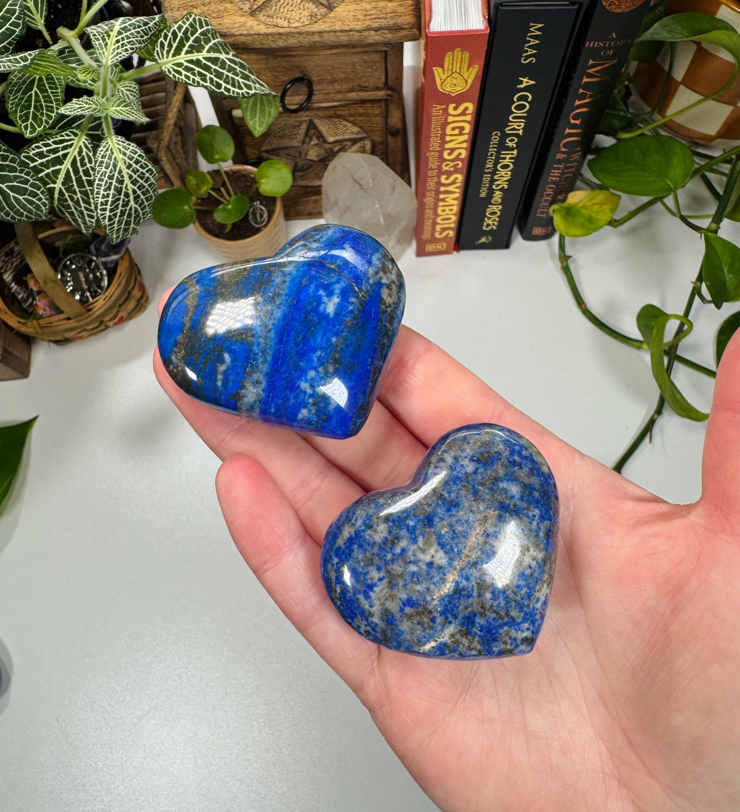 Lapis Lazuli Heart Carving